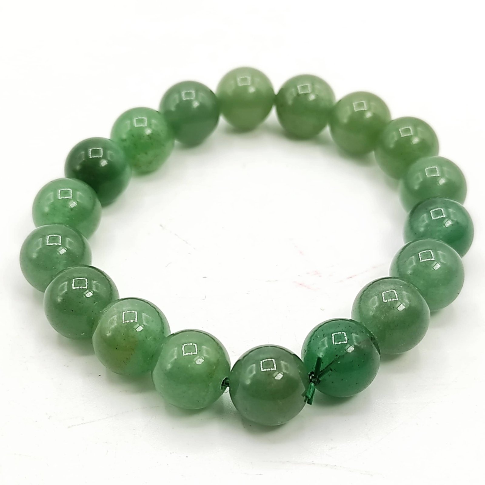 Soft Paris Green Jadeite Bead Bracelet - 100% Natural Type A Burma Jadeite