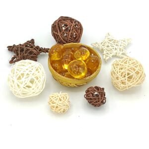 Natural Citrine Tumbled AAA+ Stone 200 Grams in Basket – Reiki Healing Crystals