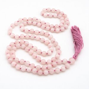 Natural Rose Quartz Mala 108 beads